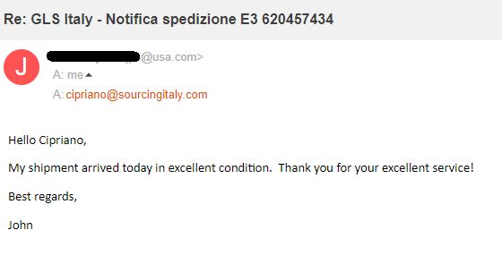 Shipping Italian Address 449 Shipping Italian Address 449